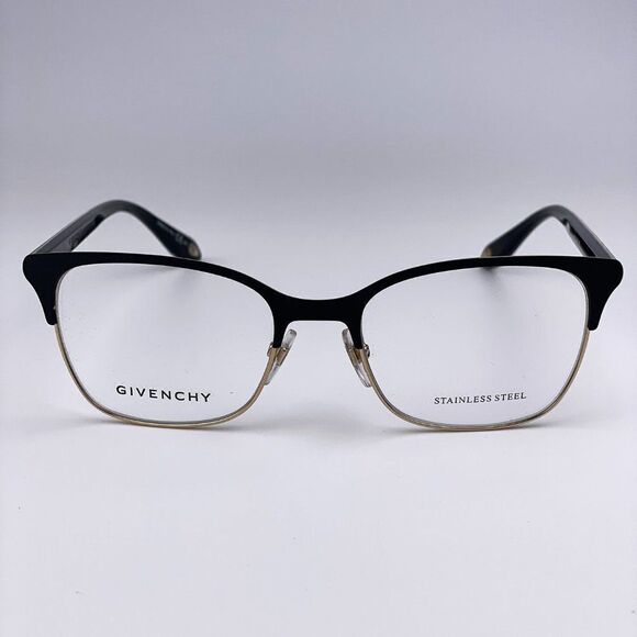 NEW Givenchy GV0076 2M2 Black Gold Rectangle Women Eyeglasses - Picture 2 of 11